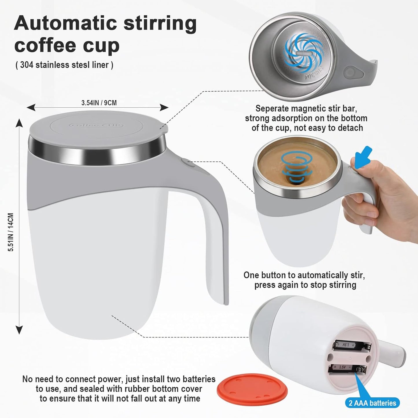 Automatic Self-Stirring Electric Mixing Cup