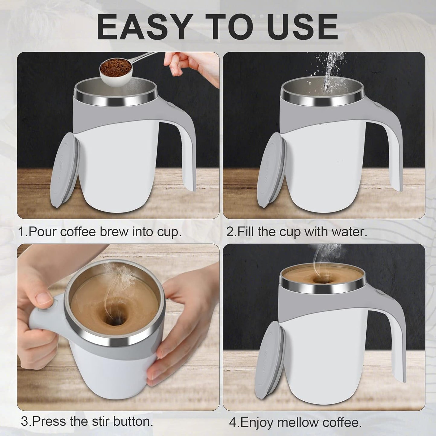 Automatic Self-Stirring Electric Mixing Cup