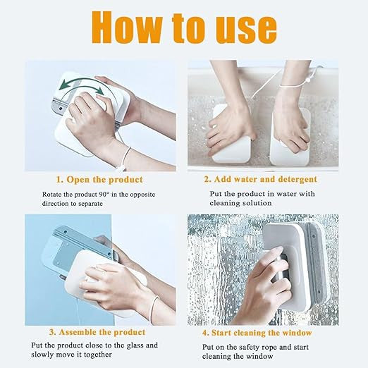 Magnetic Window Wiper Cleaner
