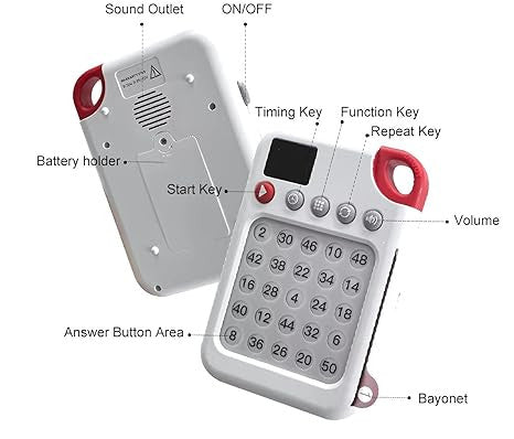 Schulte Focus Training Machine for Kids | Educational Memory Game with 80 Flash Cards | Brain Development Toy for Children | Improves Focus, Memory & Concentration | Learning Toy for Ages 4+