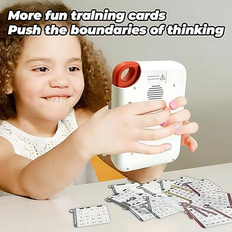 Schulte Focus Training Machine for Kids | Educational Memory Game with 80 Flash Cards | Brain Development Toy for Children | Improves Focus, Memory & Concentration | Learning Toy for Ages 4+