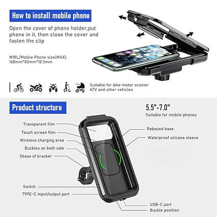 Waterproof Motorcycle Phone Case MOBILE HOLDER